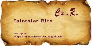 Csintalan Rita névjegykártya