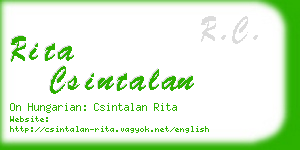 rita csintalan business card